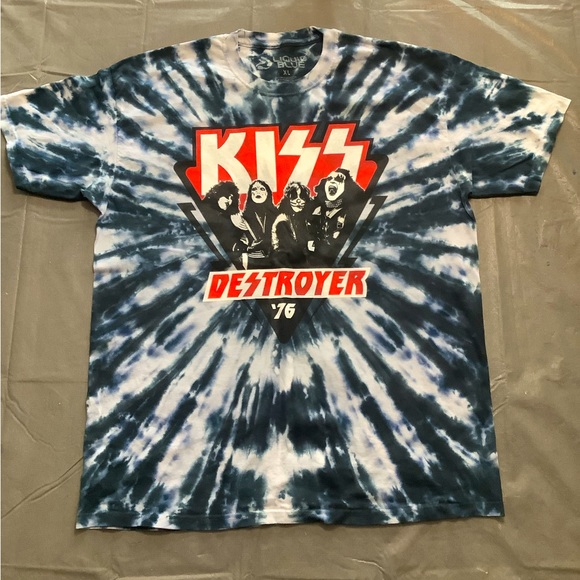 Liquid Blue Other - Kiss 2016 Destroyer 76’ Liquid Blue Tie-Dye XL Shirt.